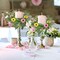 6Pcs Artificial Summer Small Wreaths Mini Floral Wedding Candle Rings Wreaths for Front Door Farmhouse Kitchen Cabinet Wreath